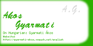 akos gyarmati business card